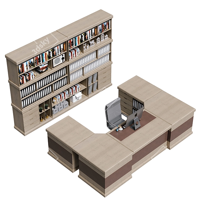 ErgoMax Office Furniture 3D model image 1