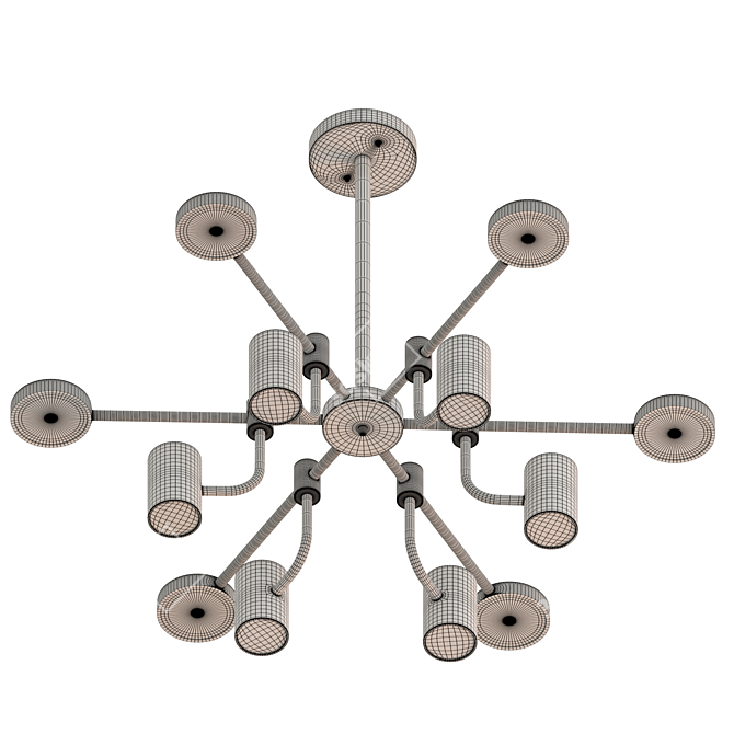 Elegance Ceiling Chandelier 3D model image 4