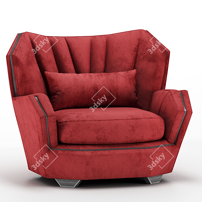 Elegant Hemingway Armchair: Visionnaire Collection 3D model image 3