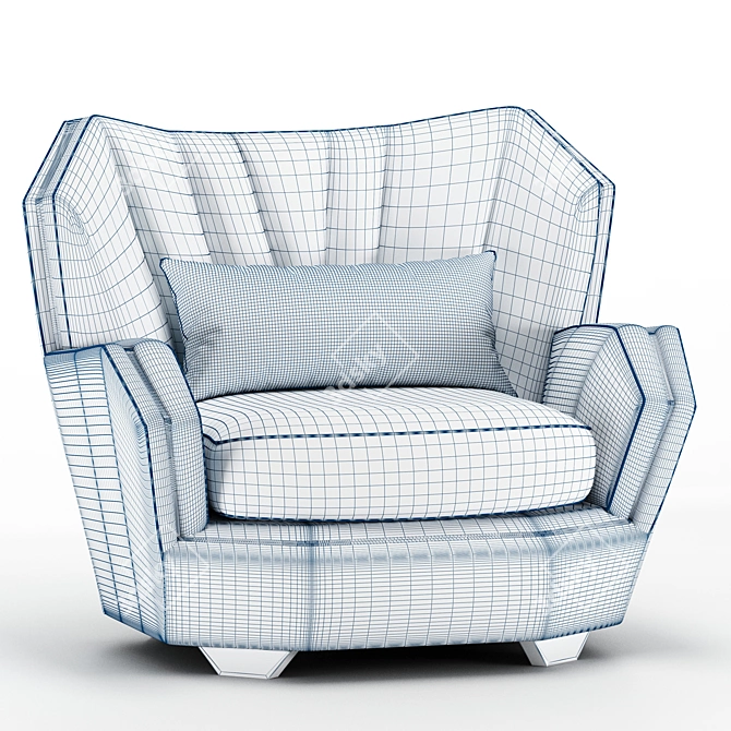 Elegant Hemingway Armchair: Visionnaire Collection 3D model image 5