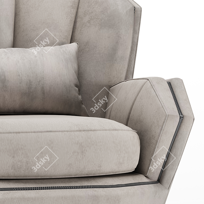 Elegant Hemingway Armchair: Visionnaire Collection 3D model image 8