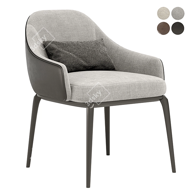 Sila Armchair: Stylish and Compact 3D model image 2