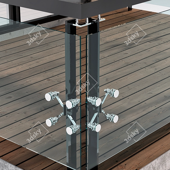 Versatile Balcony and Balustrade: Perfect for Balconies and Terraces 3D model image 3