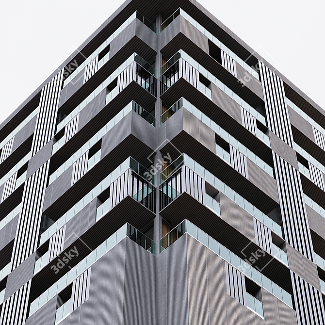 Parametric Design Residential Building 3D model image 3