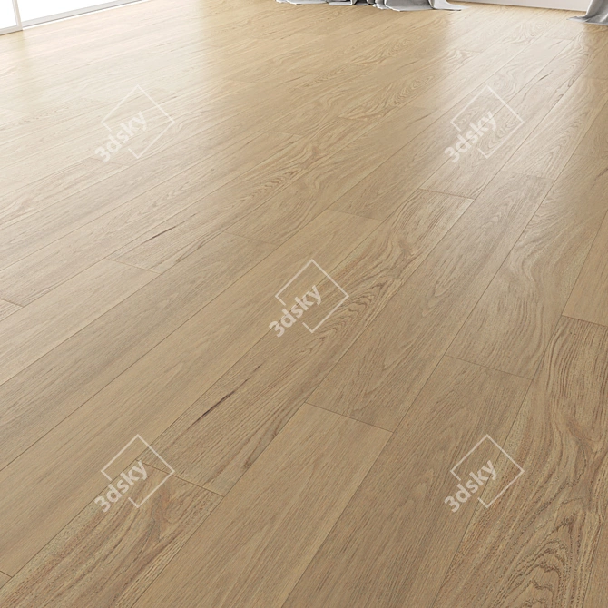 Title: Premium Wood Flooring Set 3D model image 3