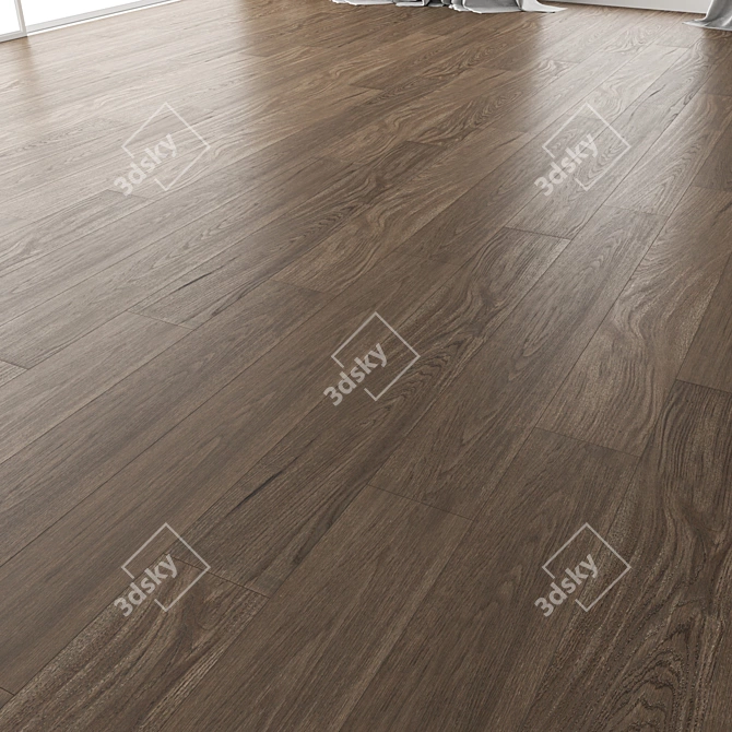 Title: Premium Wood Flooring Set 3D model image 4