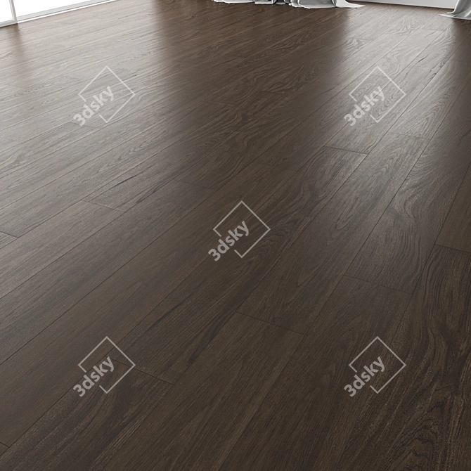 Title: Premium Wood Flooring Set 3D model image 5