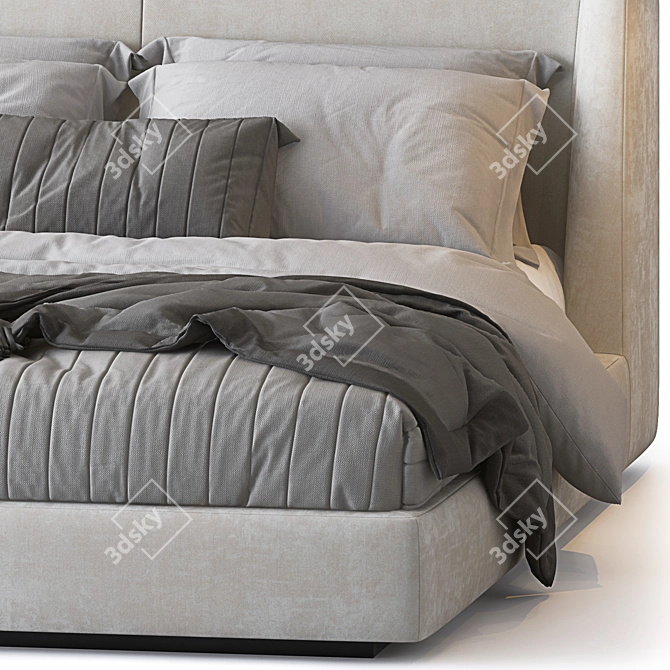 Modern Midnight Dream: Flexform Bed 3D model image 3