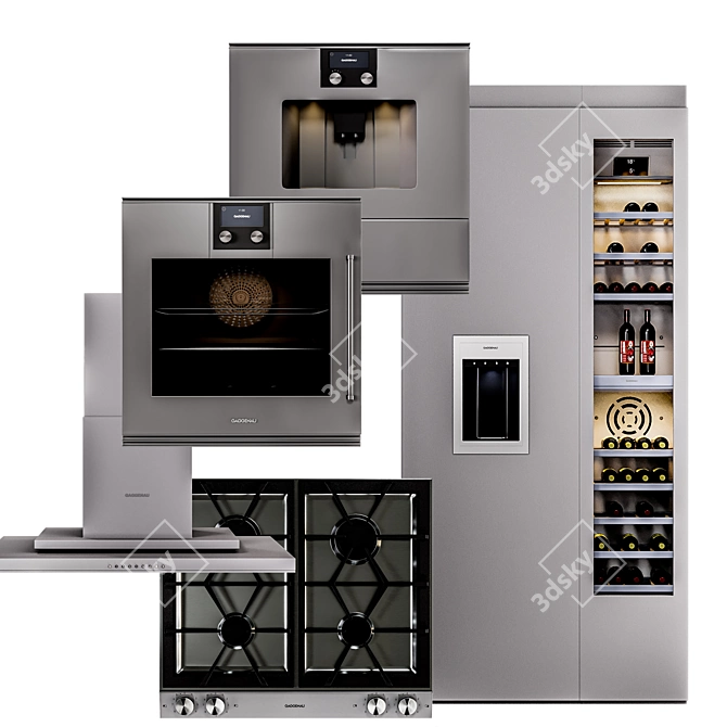 Gaggenau 400-Series Appliances Set 3D model image 2