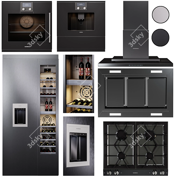 Gaggenau 400-Series Appliances Set 3D model image 6