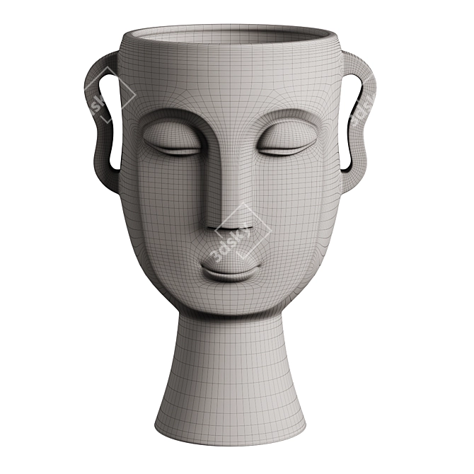 Elegant Face Vases - Set of 2 3D model image 4