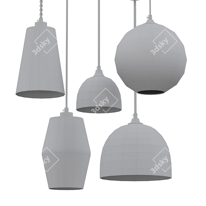 Versatile Pendant Lighting: Pick-n-Mix 3D model image 2