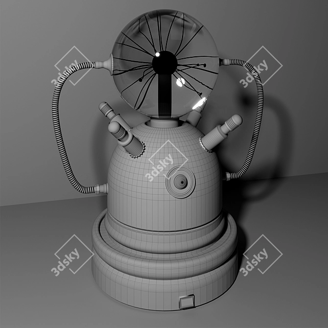 Vintage Tesla Lamp 3D model image 2