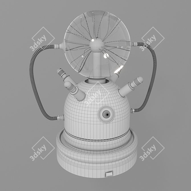 Vintage Tesla Lamp 3D model image 4