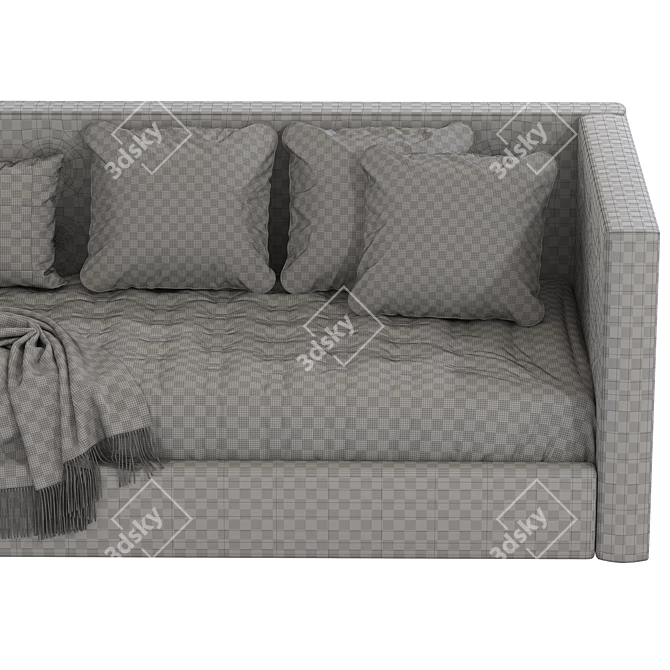 Cozy Corner Platform Bed 3D model image 5