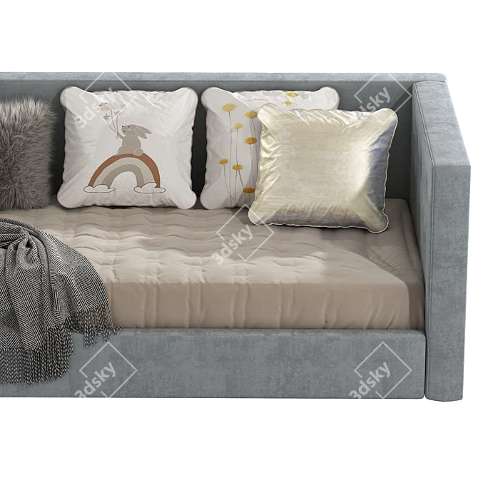 Cozy Corner Platform Bed 3D model image 6