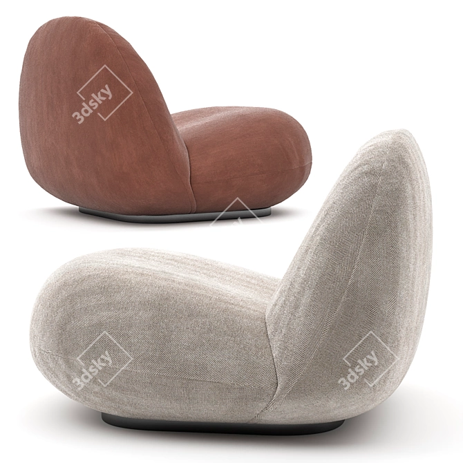 Pacha Lounge Chair: Comfort in Style 3D model image 2