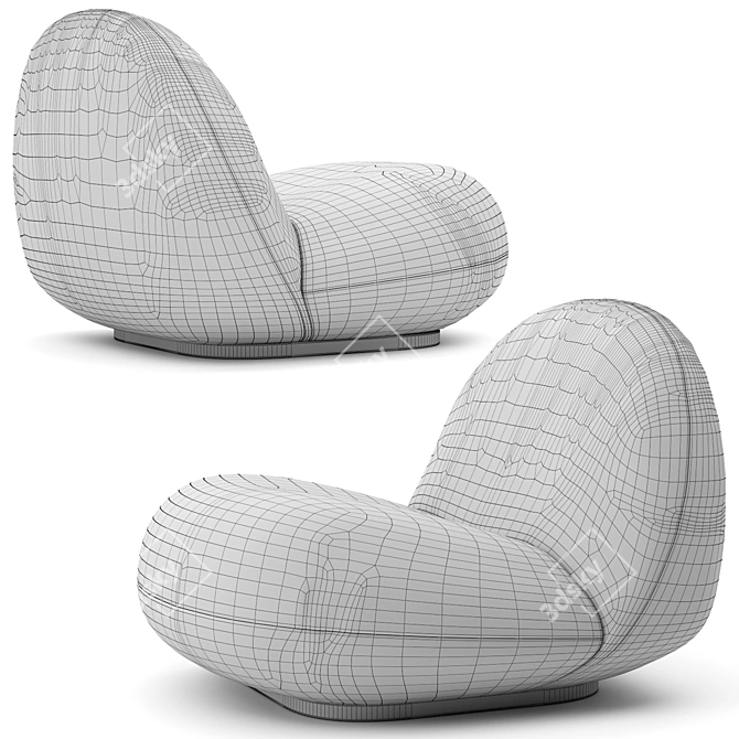 Pacha Lounge Chair: Comfort in Style 3D model image 5