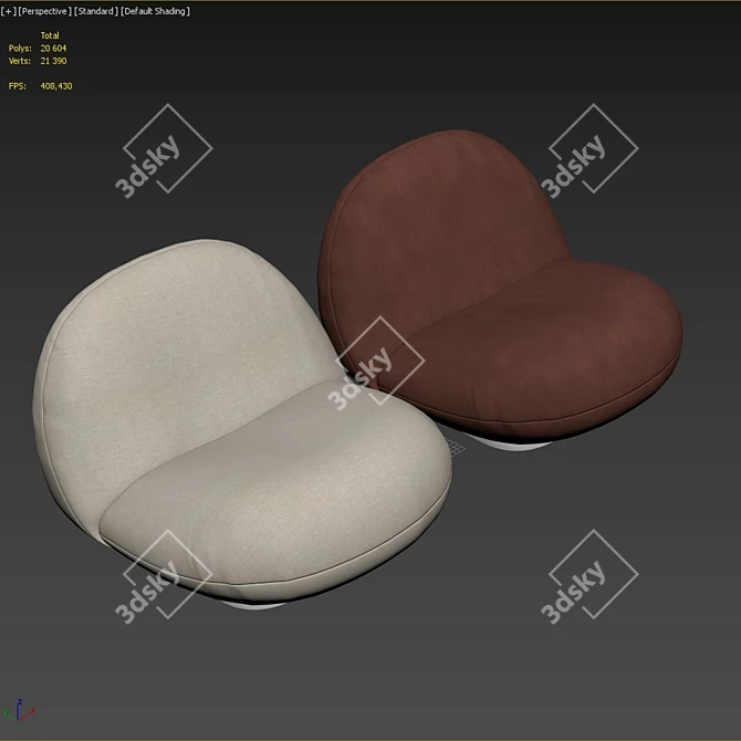 Pacha Lounge Chair: Comfort in Style 3D model image 6