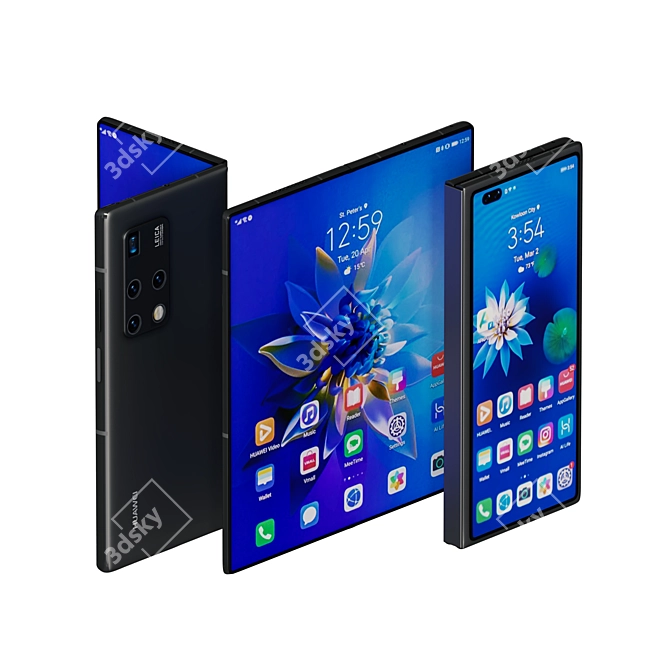 Ultimate Foldable Innovation: HUAWEI MateX2 3D model image 3