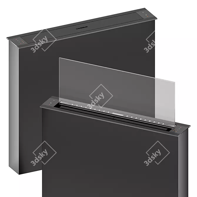 Title: Gaggenau 80cm Telescopic Ventilation Hood 3D model image 2