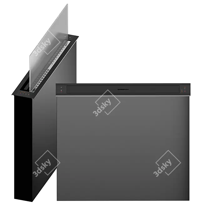 Title: Gaggenau 80cm Telescopic Ventilation Hood 3D model image 4