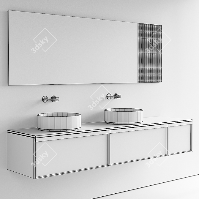 Antonio Lupi Bemade Double Wall-Mounted Vanity Set 3D model image 5