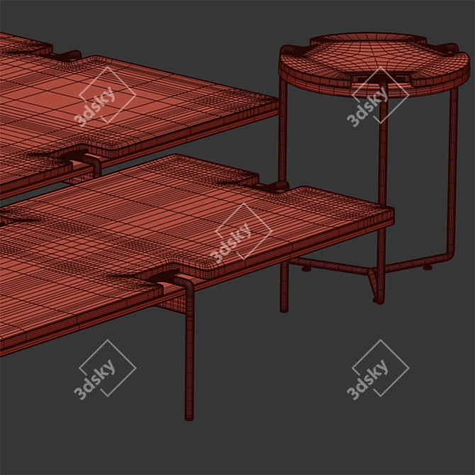 Elegant Turri Blues Coffee Table 3D model image 4