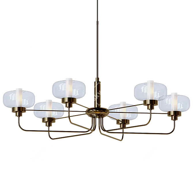 Elegant Nola Chandelier 3D model image 1