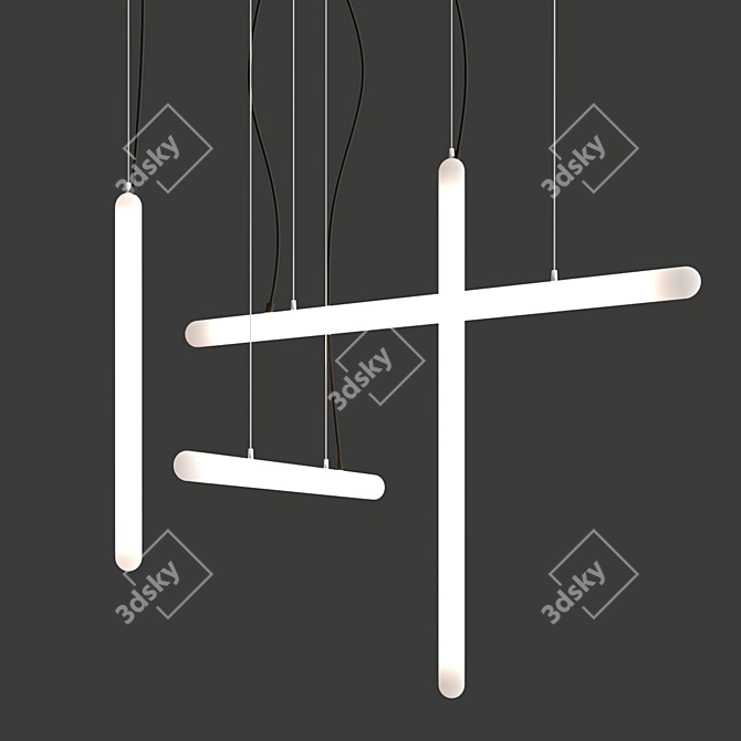 Sleek LED Pendant Light 3D model image 5