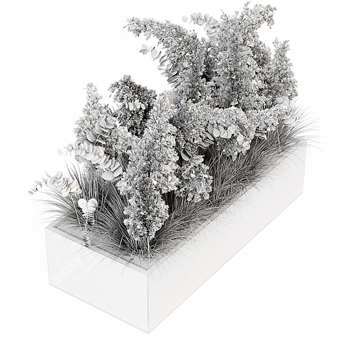 Elegant Pampas Plant: Indoor Beauty 3D model image 3