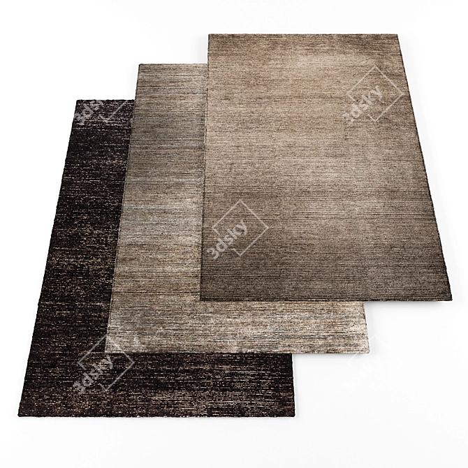 Premium Textured Rugs Bundle 3D model image 1