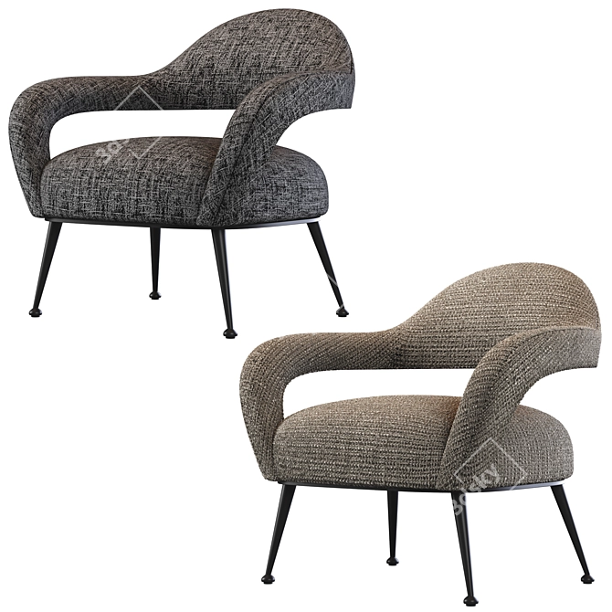 Eichholtz Lombardi Chair: Stylish and Sleek 3D model image 2