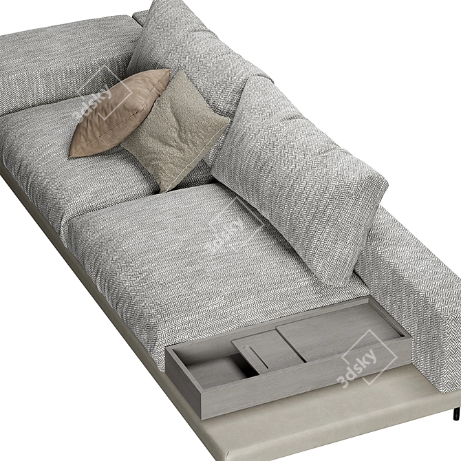 Space-Saver Sofa in Custom Colors 3D model image 5