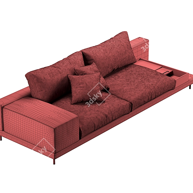 Space-Saver Sofa in Custom Colors 3D model image 6