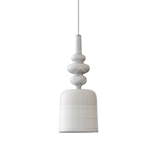 Modern Lead Pendant Lamp 3D model image 2