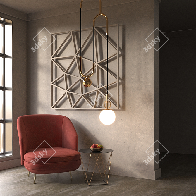  Modern Design Lighting Trio: Newton, Ingny, Ner 3D model image 3