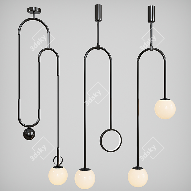  Modern Design Lighting Trio: Newton, Ingny, Ner 3D model image 7