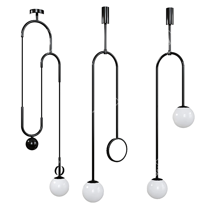  Modern Design Lighting Trio: Newton, Ingny, Ner 3D model image 9