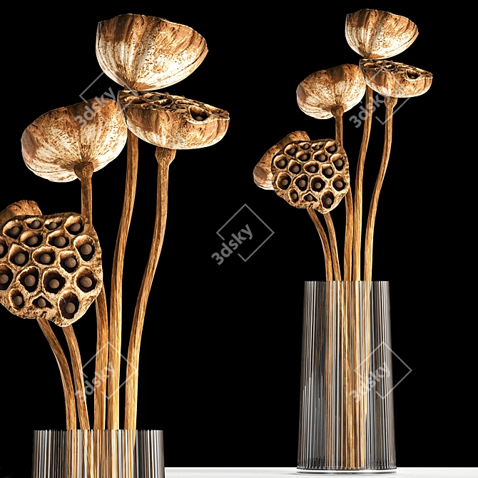 Lotus Bouquet: Natural Decor for Interiors 3D model image 1