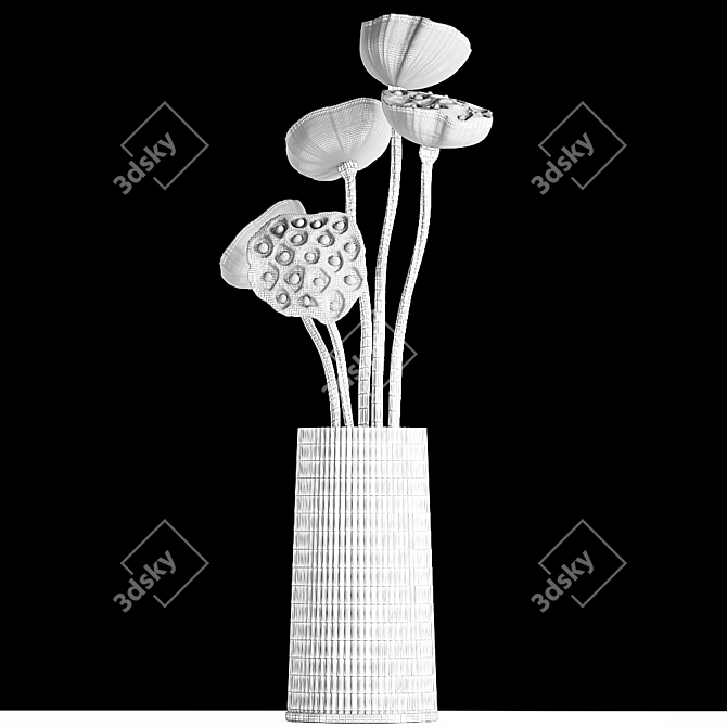 Lotus Bouquet: Natural Decor for Interiors 3D model image 6