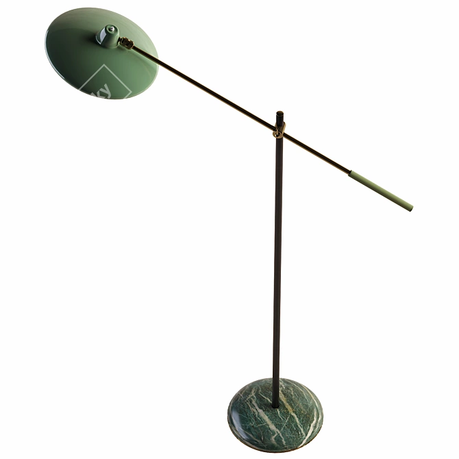 Stylish Green Stilnovo Floor Lamp 3D model image 2