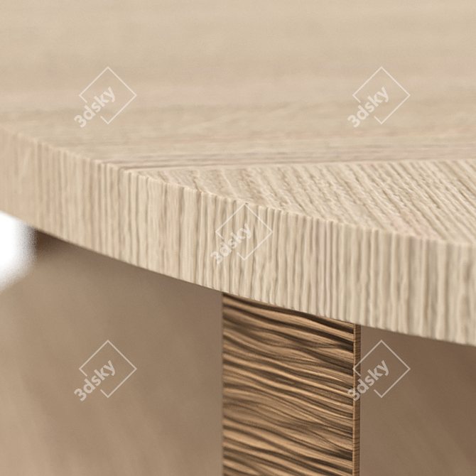 Elegant Geometric Wood Coffee Table 3D model image 4