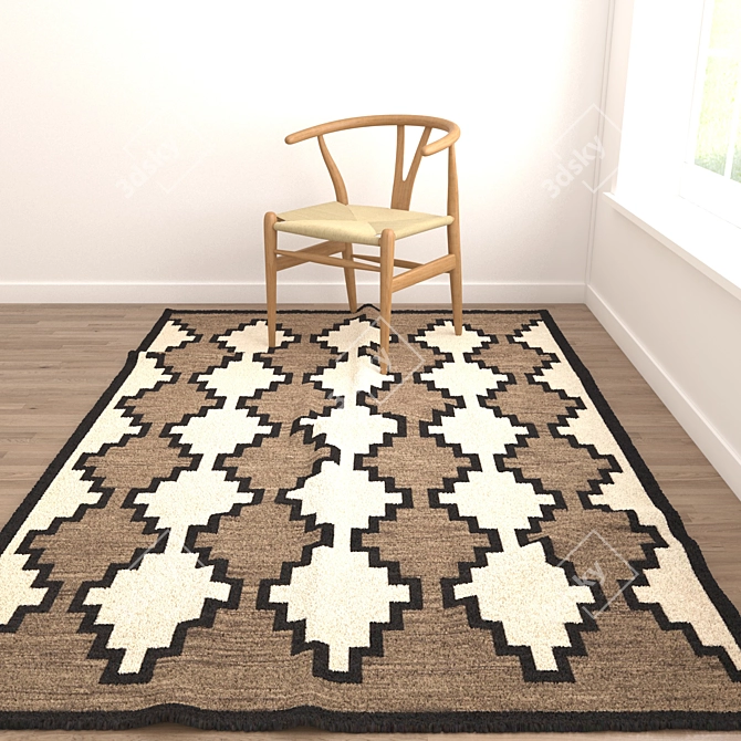 Versatile Set of 6 Rugs 3D model image 3