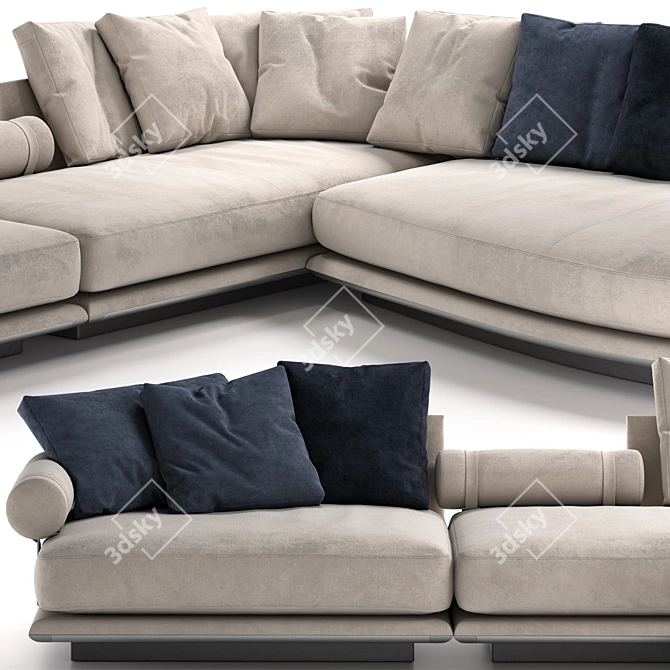 Noonu Sofa: Elegant & Modern Design 3D model image 3