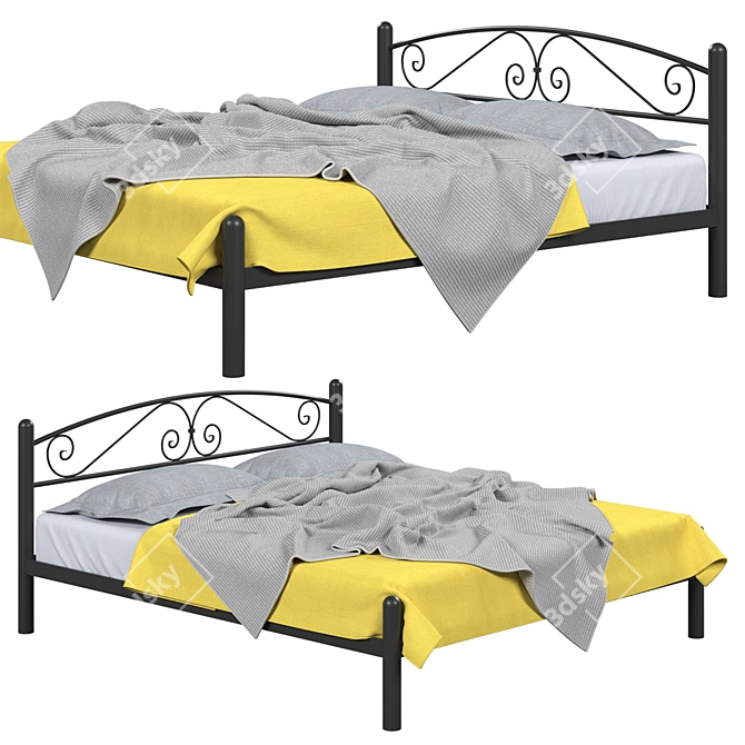Elegant Viola Bed by Tenero 3D model image 1