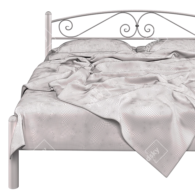 Elegant Viola Bed by Tenero 3D model image 4