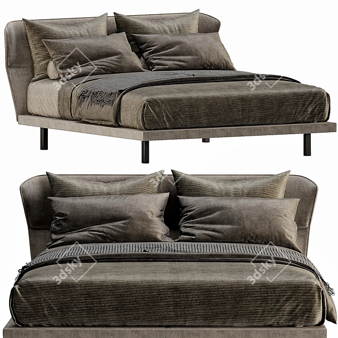 Sleek Molteni Azul Sofa: Modern Comfort for Any Space 3D model image 2
