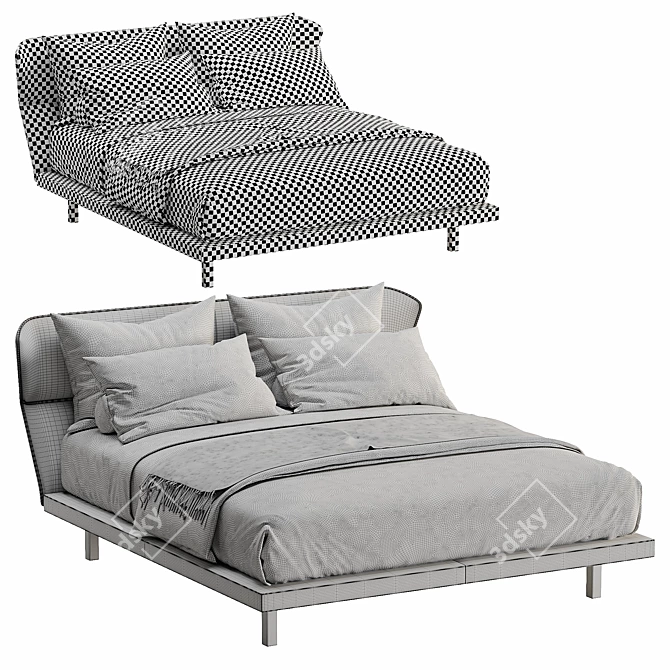 Sleek Molteni Azul Sofa: Modern Comfort for Any Space 3D model image 4