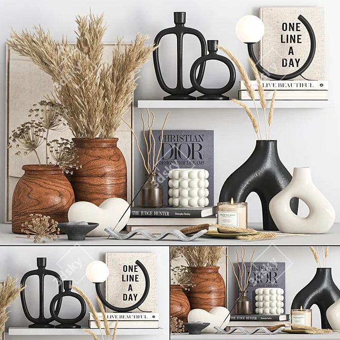 H&M Decorative Set-06: Stylish and Versatile Décor 3D model image 1